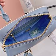 Colestore Miu Miu Matelassé Leather Bowling Bag in Blue 22x10.5x7.5cm - 4