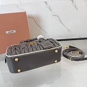 Colestore Miu Miu Matelassé Leather Bowling Bag in Gray 22x10.5x7.5cm - 6