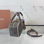 Colestore Miu Miu Matelassé Leather Bowling Bag in Gray 22x10.5x7.5cm - 5
