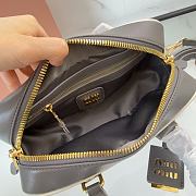 Colestore Miu Miu Matelassé Leather Bowling Bag in Gray 22x10.5x7.5cm - 2