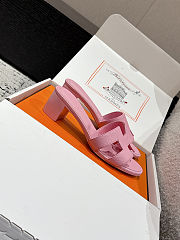 Colestore Hermès Oasis High Heel Slide Sandal Rose De Venise - 3