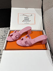 Colestore Hermès Oasis High Heel Slide Sandal Rose De Venise - 2
