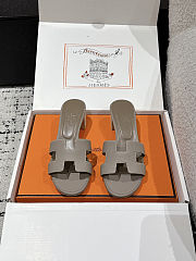 Colestore Hermès Oasis High Heel Slide Sandal Taupe-Gray - 1