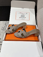 Colestore Hermès Oasis High Heel Slide Sandal Taupe-Gray - 2