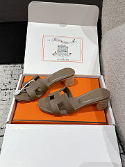 Colestore Hermès Oasis High Heel Slide Sandal Étoupe - 6