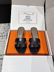 Colestore Hermès Oasis High Heel Slide Sandal Noir - 1