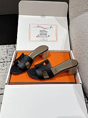Colestore Hermès Oasis High Heel Slide Sandal Noir - 6