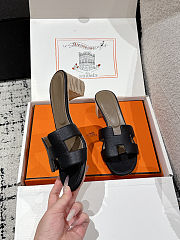 Colestore Hermès Oasis High Heel Slide Sandal Noir - 4