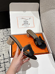 Colestore Hermès Oasis High Heel Slide Sandal Noir - 3