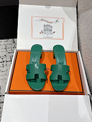 Colestore Hermès Oasis High Heel Slide Sandal Vert Oyat - 1