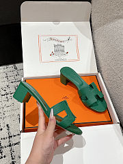 Colestore Hermès Oasis High Heel Slide Sandal Vert Oyat - 4