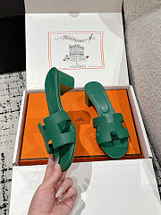 Colestore Hermès Oasis High Heel Slide Sandal Vert Oyat - 3