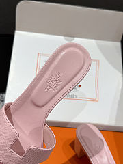 Colestore Hermès Oasis High Heel Slide Sandal Rose Cancan - 2
