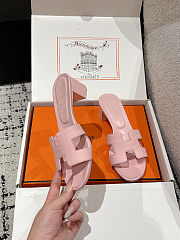 Colestore Hermès Oasis High Heel Slide Sandal Rose Cancan - 4