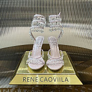 Colestore Rene Caovilla Spiral Crystal-Drop Light Pink Sandals / Heels - 1