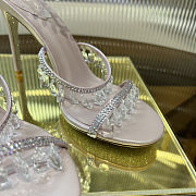 Colestore Rene Caovilla Spiral Crystal-Drop Light Pink Sandals / Heels - 5