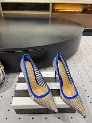 Colestore Aquazzura Mayor Crystal Mesh Blue Pumps - 3