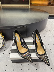 Colestore Aquazzura Mayor Crystal Mesh Black Pumps - 6