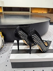 Colestore Aquazzura Mayor Crystal Mesh Black Pumps - 5