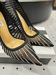 Colestore Aquazzura Mayor Crystal Mesh Black Pumps - 3