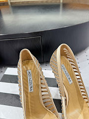 Colestore Aquazzura Mayor Crystal Mesh Beige Pumps - 3