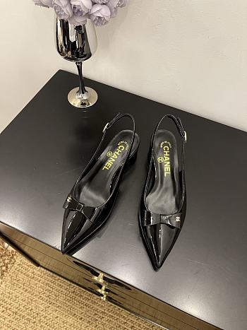 Colestore Chanel Patent Leather Slingback Flats 