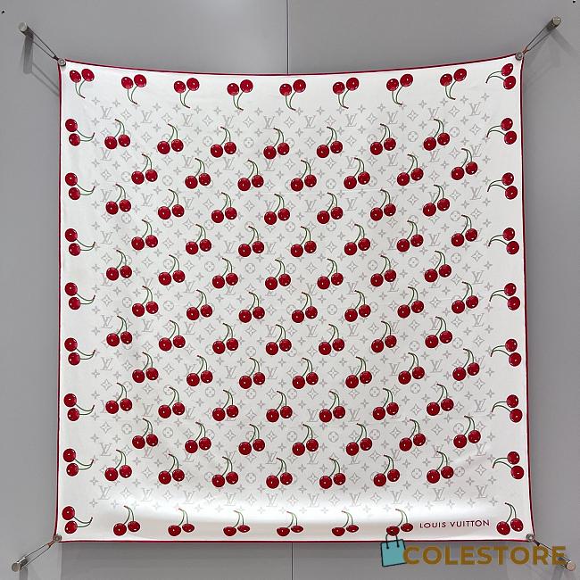 Colestore Louis Vuitton LV x TM Monogram Cerise Square 90 - White - 1