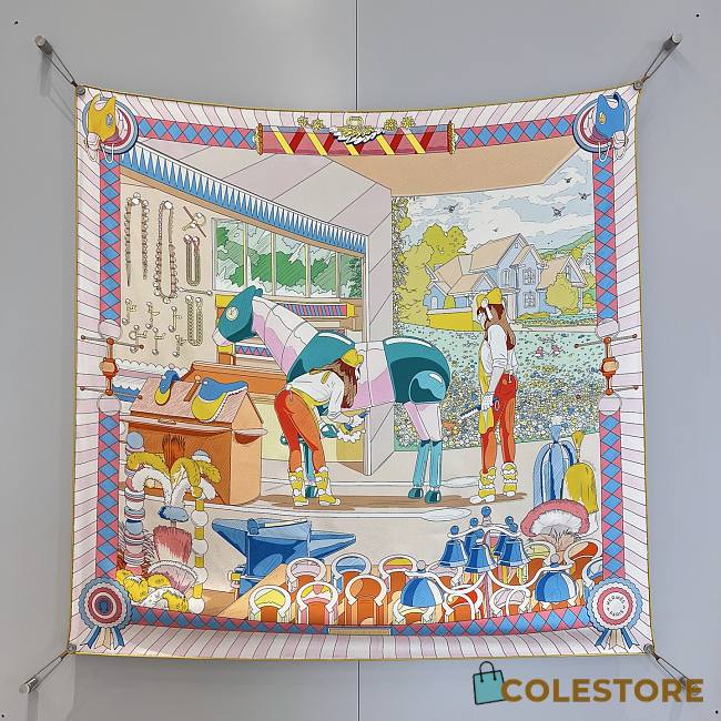 Colestore Hermès Relais de la Diligence 90 Silk Scarf - 1