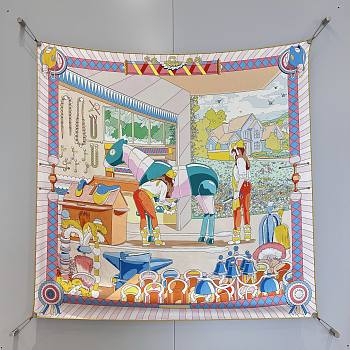 Colestore Hermès Relais de la Diligence 90 Silk Scarf