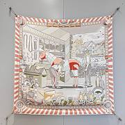 Colestore Pony Pit Stop Double Face Scarf 90 Rose poudre / Gris / Banc - 1