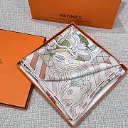 Colestore Pony Pit Stop Double Face Scarf 90 Rose poudre / Gris / Banc - 6