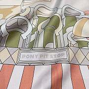 Colestore Pony Pit Stop Double Face Scarf 90 Rose poudre / Gris / Banc - 4