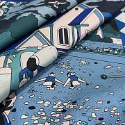 Colestore Hermès Pony Pit Stop Double Face Scarf 90 Cobalt blue / White / Navy - 2