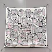 Colestore Chanel Square Scarf - Silk Twill - Light Pink, Pink & Black - 1