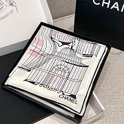Colestore Chanel Square Scarf - Silk Twill - Light Pink, Pink & Black - 5