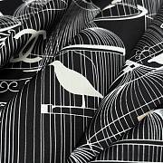 Colestore Chanel Square Scarf - Silk Twill - Black, White and Beige - 2