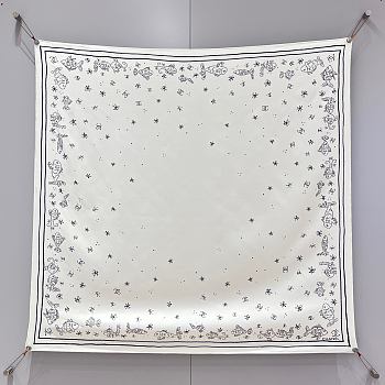 Colestore Chanel Underwater Paradise Ivory Beigee Scarf 90x90cm