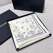 Colestore Chanel Underwater Paradise Ivory Beigee Scarf 90x90cm - 5