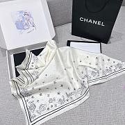 Colestore Chanel Underwater Paradise Ivory Beigee Scarf 90x90cm - 4