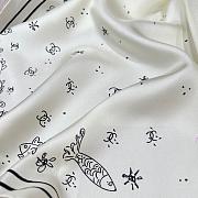 Colestore Chanel Underwater Paradise Ivory Beigee Scarf 90x90cm - 2
