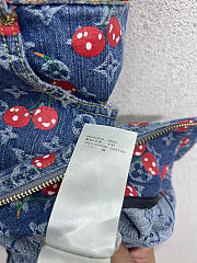 Colestore Louis Vuitton Monogram Denim Cherry Dress - 6