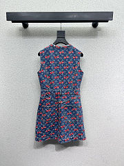 Colestore Louis Vuitton Monogram Denim Cherry Dress - 4