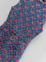 Colestore Louis Vuitton Monogram Denim Cherry Dress - 3