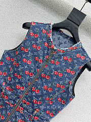 Colestore Louis Vuitton Monogram Denim Cherry Dress - 2