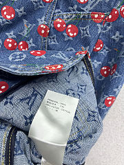 Colestore Louis Vuitton Cherry Denim Zip-Up Jacket - 6
