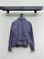 Colestore Louis Vuitton Cherry Denim Zip-Up Jacket - 3
