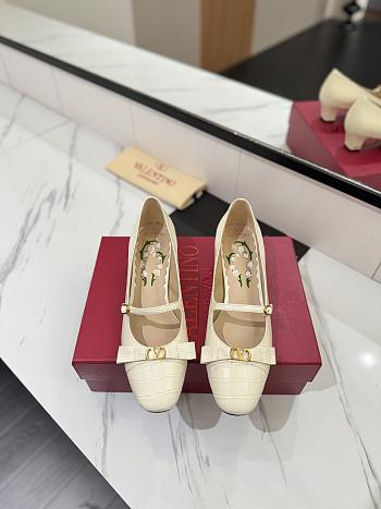 Colestore Valentino Garavani VLogo Signature 60 Leather Mary Jane Pumps White