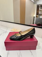 Colestore Valentino Garavani VLogo Signature 60 Leather Mary Jane Pumps Black - 3