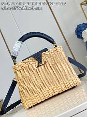 Colestore Louis Vuitton Capucines BB Rattan and Cowhide Navy Blue 18 x 27 x 9 cm - 1