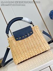 Colestore Louis Vuitton Capucines BB Rattan and Cowhide Navy Blue 18 x 27 x 9 cm - 3